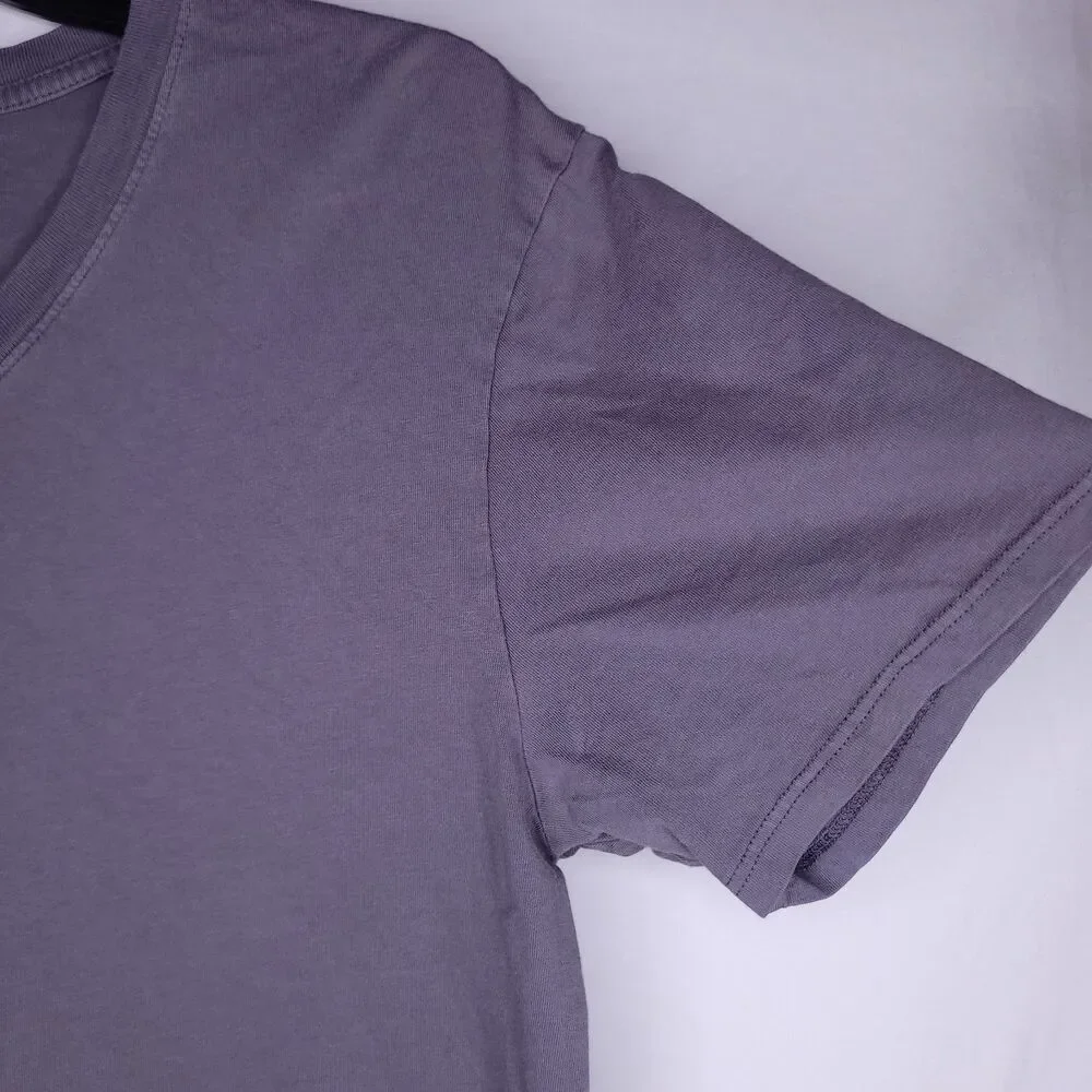 Everlane T Shirt Mens Medium Gray V Neck Cotton Made In USA - Picture 4 of 11